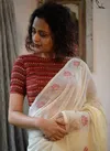 MG 271 Plain Linen Digital Printed Designer Saree Suppliers In India